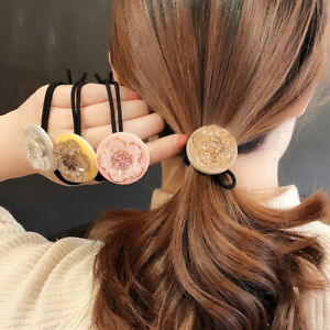 1pc Flowers Hairbands Ponytail Holder Girls Elastic Hair Tie Band Rope Hair Ring