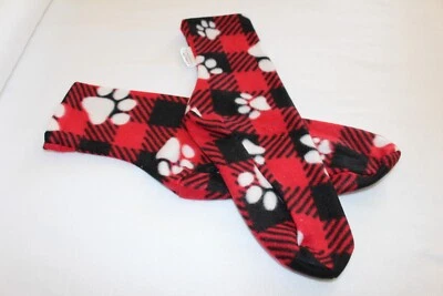 Calcetines de lana polar para mujer pantuflas elige la talla rojo negro patas a cuadros Foto 1 de 3