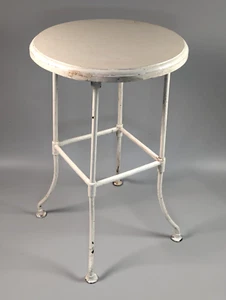 Antique Industrial Medical Stool Dental Small Childs 18" Cast & Wrought - Picture 1 of 19