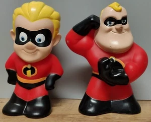 Disney Pixar Incredibles 4½" Tall Soft Vinyl Figures Mr.Incredible and Dash - Picture 1 of 10
