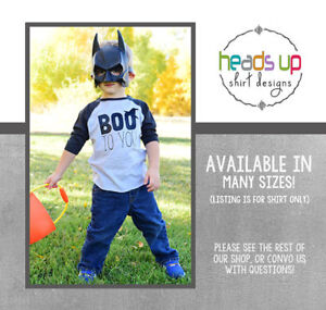Baby Halloween Shirt Boy or Girl Raglan Costume Toddler Kids Boo to You Tee