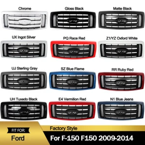 Front Bumper Grille Grill Assembly For 2009-2013 2014 Ford F-150 F150 XLT Lariat - Picture 1 of 104