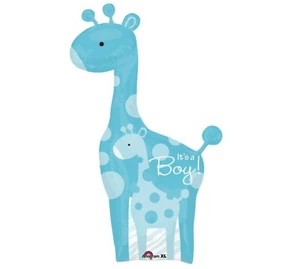 Giraffe Balloon Blue Giraffe Blue Giraffe Balloon Large Giraffe Boy Baby Shower - Picture 1 of 2