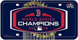 Boston Red Sox Metal Auto Tag License Plate, 2018 World Series Champions,... - Picture 1 of 1