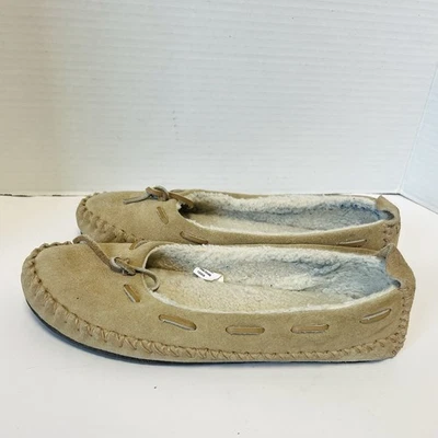 Zapatillas de mocasín forradas de sherpa de gamuza LL Bean Hearthside para mujer 8 acogedoras de invierno Foto 1 de 4