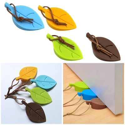 Blätter Form Silikon Türstopper Block Kinder Anti-Folder Hand Sicherheitskarte - Bild 1 von 4
