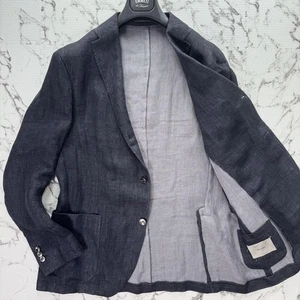 BOGLIOLI SOHO Tailored Jacket Linen Silk XL Charcoal Grey - Picture 1 of 10