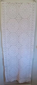 INUP HOME LINO FINO BLANCO ALGODÓN/POLIÉSTER GANCHILLO CORREDOR DE MESA 18" X 90"  - Imagen 1 de 9