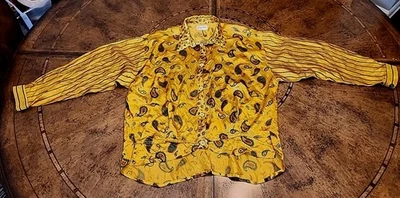 VTG ROY CUNITZ PAISLEY ONE OF A KIND WOMENS BUTTON UP ACETATE Blouse size 10 - Image 1 of 4