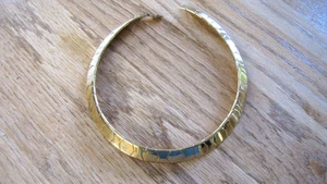 Collana girocollo vintage Napier stile tono oro grossa dichiarazione passerella 17" - Foto 1 di 6