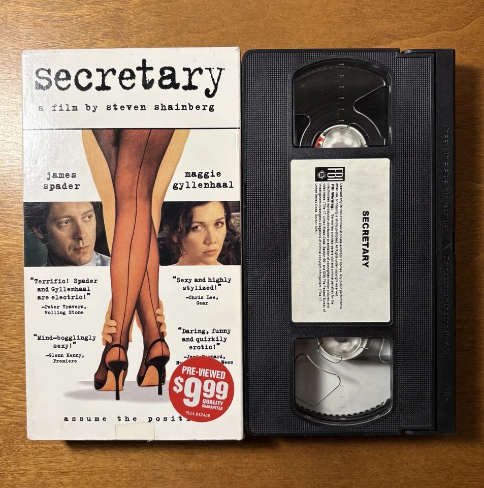 Secretary VHS Tape Movie Film (James Spader, Maggie Gyllenhaal) 2002 RARE HTF Foto 1 de 3