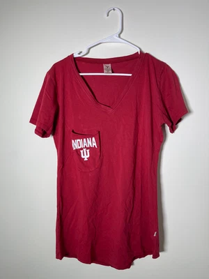 Indiana University Venley Women's XL Red V-Neck T-Shirt - New Without Tags - Image 1 of 4