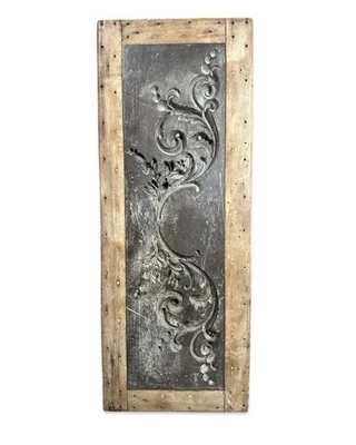 LG Antique INDUSTRIAL MOLD Old VICTORIAN Furniture FLOWER Scroll APPLIED CARVING - Image 1 of 4