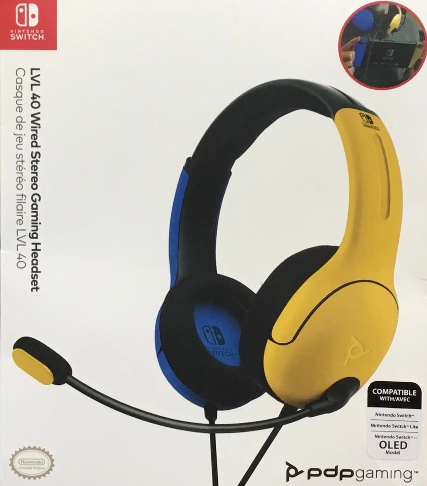 PDP Gaming LVL40 Stereo Kopfhörer mit Mic für Nintendo Switch-PC, iPad (580) - Bild 1 von 1