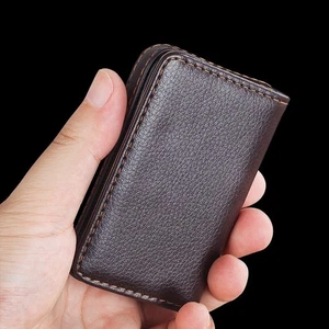 Estuche para cigarrillos de cuero PU abatible soporte para caja de almacenamiento para fumadores capacidad de 8 piezas para hombres - Imagen 1 de 11