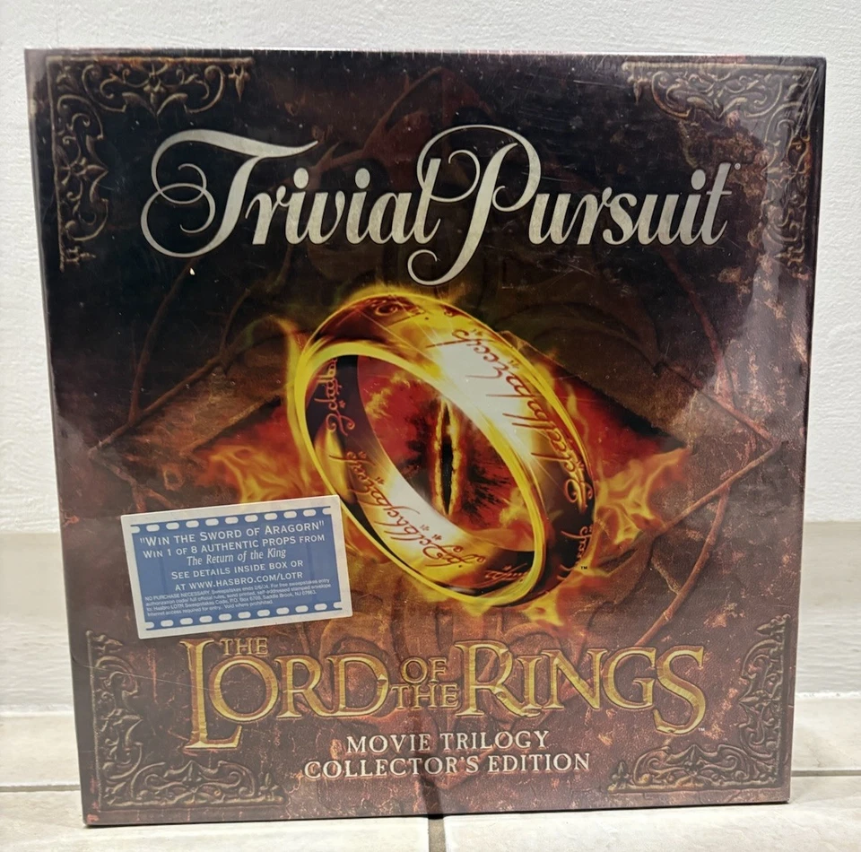 Trivial Pursuit LORD OF THE RINGS Movie Trilogy Collector Edition Game SEALED - Image 1 of 4