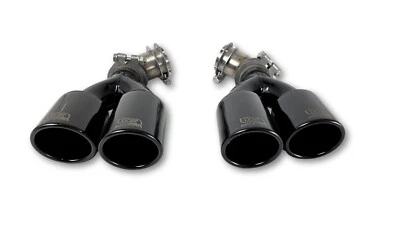 2x Embout D'Échappement pour Cupra Formentor 2x 90mm Noir Recto Maxton Diffusor - Photo 1/3