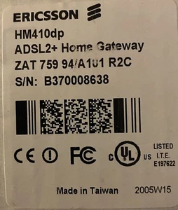 Vintage ERICSSON HM410dp ADSL2+ Home Gateway - Photo 1/3