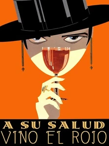4336.Alla tua salute.vino rosso. Sexy bullfighter red wine.POSTER.decor Home Office - Foto 1 di 1