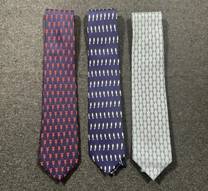 Lotto cravatte Calvin Curtis Cravateur New York, Loco Bonniface, Steps Navy, Topi Navy - Foto 1 di 9