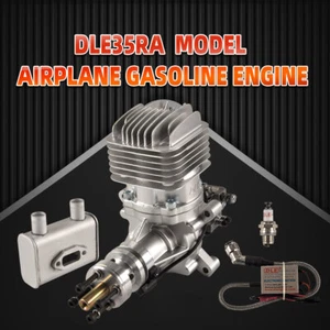 RC Avión DLE 35RA 35CC Escape trasero Monocilíndrico Motor de gas de dos tiempos - Imagen 1 de 12