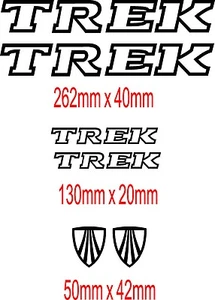 Trek Thick Outline style vinyl cut sticker / decal Respray, restore pack, 6 pcs. - Picture 1 of 4