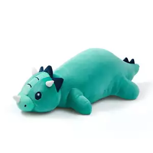 Dino Weighted Plush Pillow, 24" x 7", Green - Picture 1 of 7