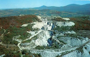 Luftaufnahme von Granitsteinbrüchen, Barre, Vermont --POSTKARTE - Bild 1 von 2