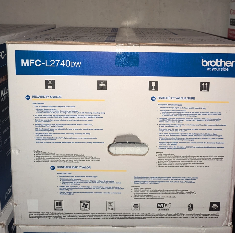 Brother MFCL2740DW Wireless Monochrome Printer with Scanner, Copier and Fax  - Image 1 of 1