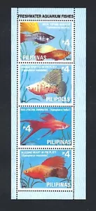 Philippines 1992 Freahwater Aquarium Fish 4v Stamp S/S MNH - Picture 1 of 1