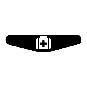 Medikit - Play Station PS4 Lightbar Sticker Aufkleber schwarz - Picture 1 of 3