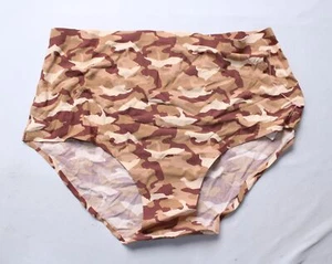 Cheek Boss Women's Seamless Stretch Mid-Rise Brief ZG3 Brown Camo Size 2XL NWT - Picture 1 of 4