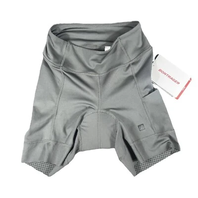 NWT Bontrager Vella Spin Short Women’s Gray Padded Cycling Shorts Sz XS   85$ - Image 1 of 4