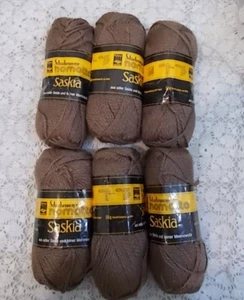 6 SK VINTAGE SCHACHENMAYR NOMOTTA SASKIA GARN, BRN., 60 % SEIDE, 40 % WOLLE 1 3/4 OZ - Bild 1 von 4