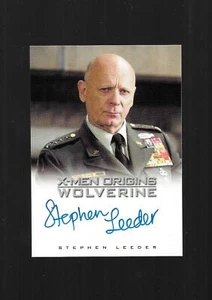 X-Men Origins Wolverine 2009 Autograph Card Stephen Leeder - General Munson - Picture 1 of 2