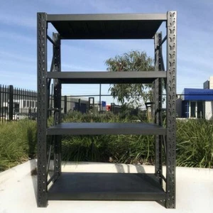 1.2M Length Matte Black Heavy Duty Warehouse Racks Storage Shelves Garage Shelf - Picture 1 of 11