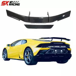 Alerón trasero de fibra de carbono real para maletero con ajuste base Lamborghini Huracan EVO - Imagen 1 de 15