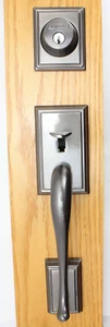 Schlage Addison Outside Handleset Antique Nickel F58ADD620 #8jg - Picture 1 of 2