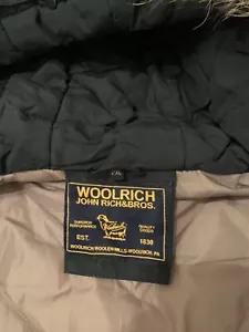 GIUBBOTTO GIACCA DONNA WOOLRICH MILITARY PARKA BLU SCURO TAGLIA XL - Foto 1 di 4