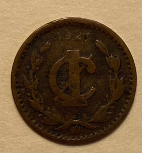 Mexico One Centavo 1921 Low Mintage year 3,470,000 - Picture 1 of 2