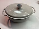 Lodge Cast Iron Dutch Oven, Oval, Light Grey, New In Box