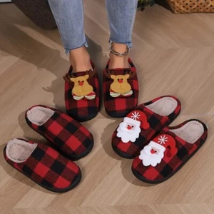 Zapatillas de Navidad para Damas Hogar Otoño e Invierno Antideslizantes, Mantén el Cálido - Imagen 1 de 9