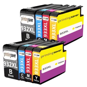 8 Ink Replace for HP 932 933 Officejet 6100 6600 6700 7110 7510 7610 7612 - Picture 1 of 1