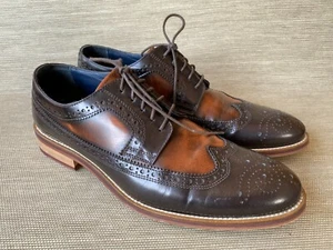 Oxford Johnston & Murphy para hombre con punta de ala hechos en Italia, talla 8,5 M - Imagen 1 de 12