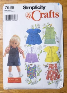 Simplicity Crafts Sewing Pattern 7688 Clothing for 18" Doll American Girl Type - Picture 1 of 4