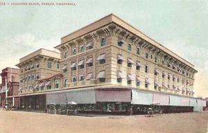 c1920 Fresno California CA ~ Forsythe Block ~ Unposted Postcard - Picture 1 of 2