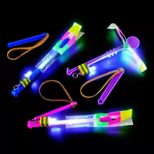 Light Up LED Schleuder Stil fliegender Hubschrauber Spielzeug (12er-Pack) - Bild 1 von 4