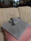 Parents Choice Elephant Security Blanket Lovey Gray W White Dots
