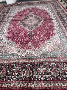 Fine Hand-Woven Silk and Wool Area Rug, 9.9' x 14.4' - Picture 1 of 10