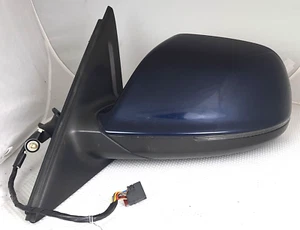 AUDI Q5 OEM LH Driver Door Mirror Power Fold Memory LZ5A Deep Sea Blue Pearl - Picture 1 of 6